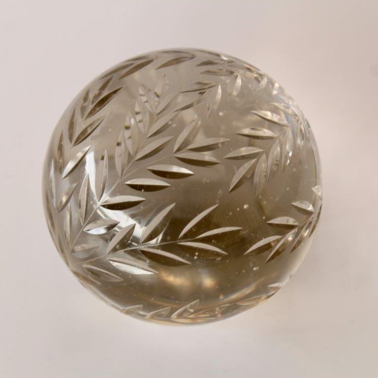 Extra Large Glass Etched Paper Weight